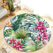 Ковер для гостиной современный круглый ковер для ванной комнаты 3d Садоводство фланелевый коврик для гостиной Противоскользящий ковер 60 см L0531