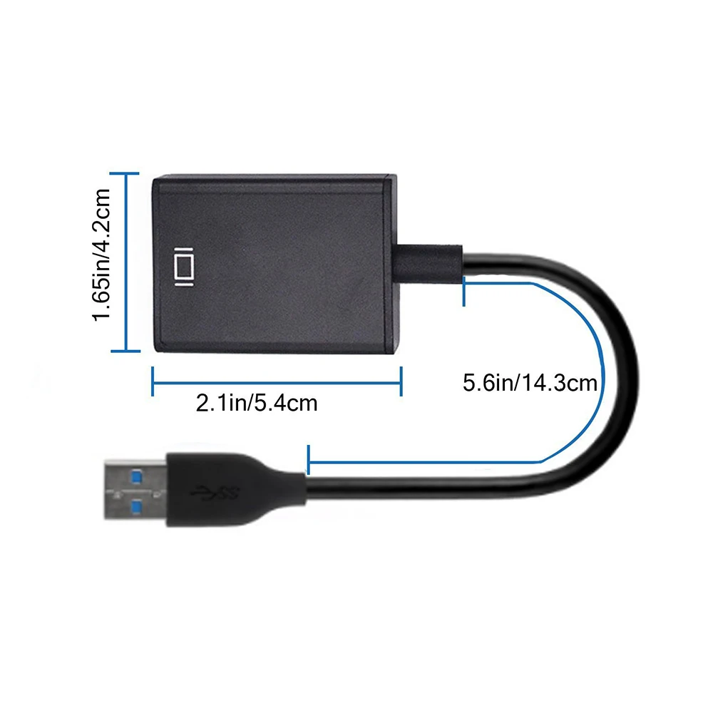 USB 3,0-HDMI кабель 1080P 3D видео конвертер USB3.0 высокоскоростной Расширенный зеркальный 2 режима для ноутбука ПК проектор переключатель адаптер