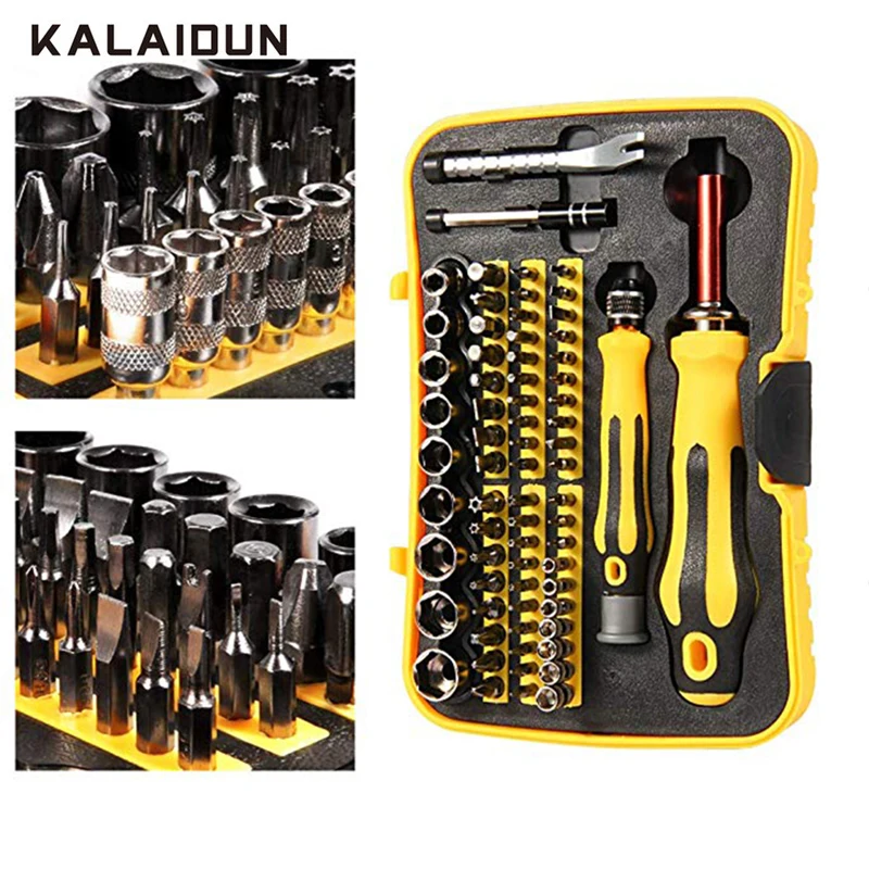 

KALAIDUN 70 In 1 Socket Screwdriver Set Repair Tool Kit Precision Magnetic Driver Torx Bit Sets Professional Household For Phone