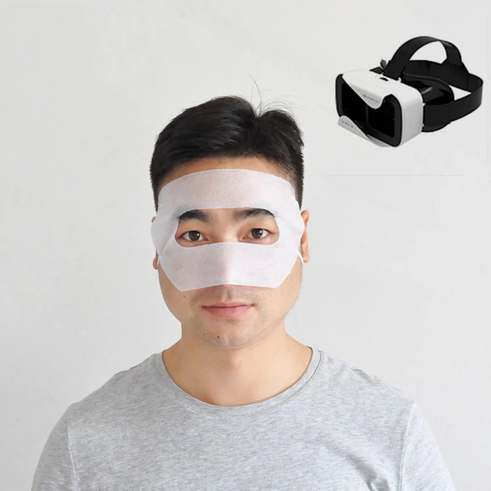 100 Pcs Eye Mask Home Soft Virtual Reality Sweat Absorbing Quick Dry Disposable Protective Face VR Glasses For Oculus Rift CV1