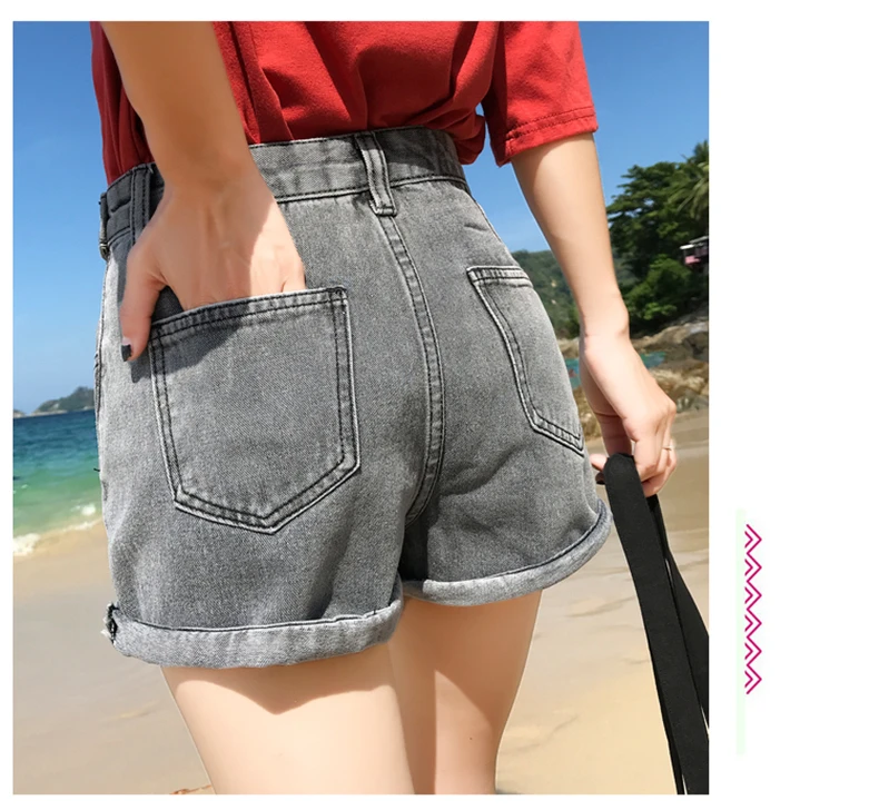 Европейский стиль женские джинсовые шорты абрикосовые винтажные джинсы с бахромой средней талией шорты Уличная одежда сексуальные широкие шорты для лета