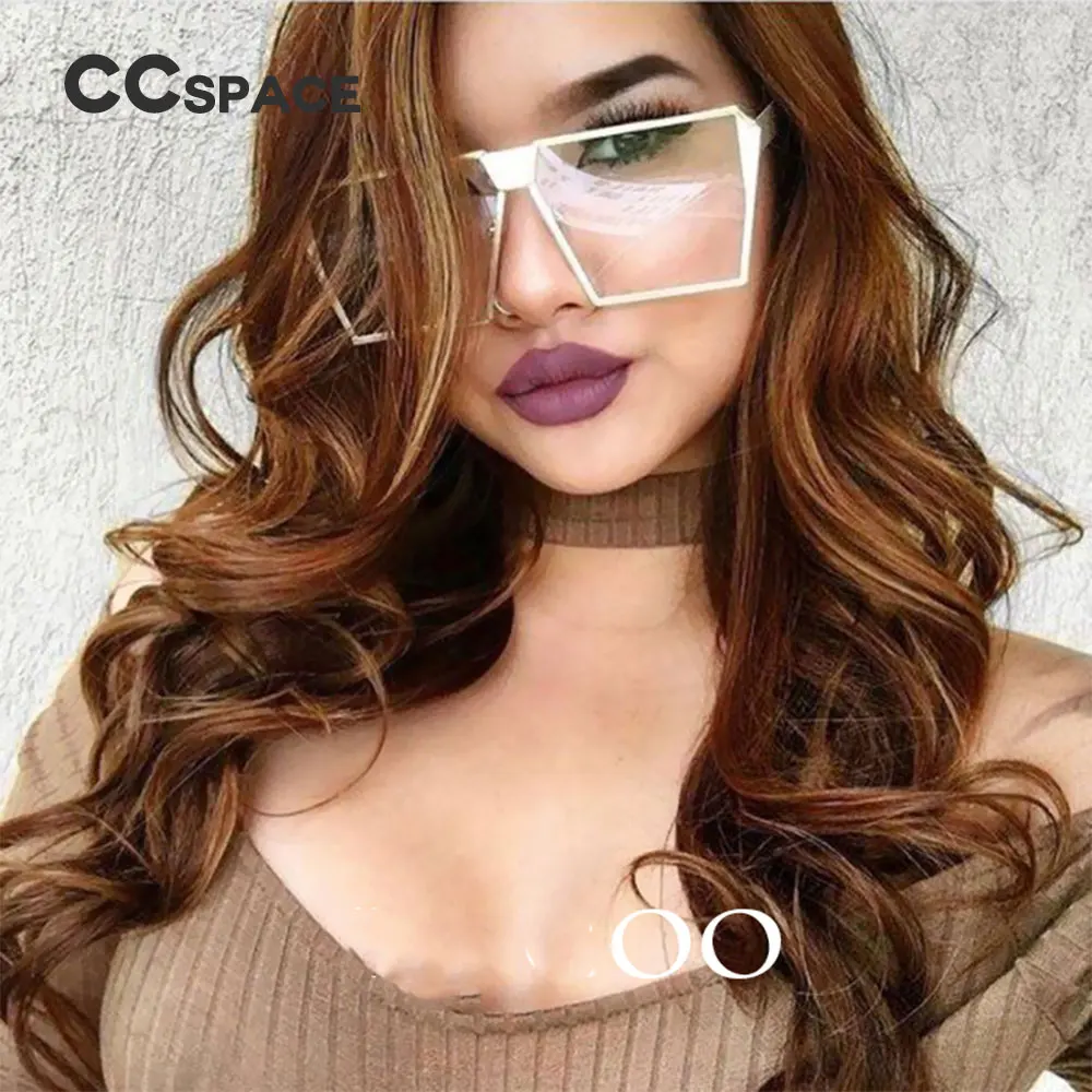 CCSPACE женские Большие Квадратные Солнцезащитные очки розовые градиентные мужские