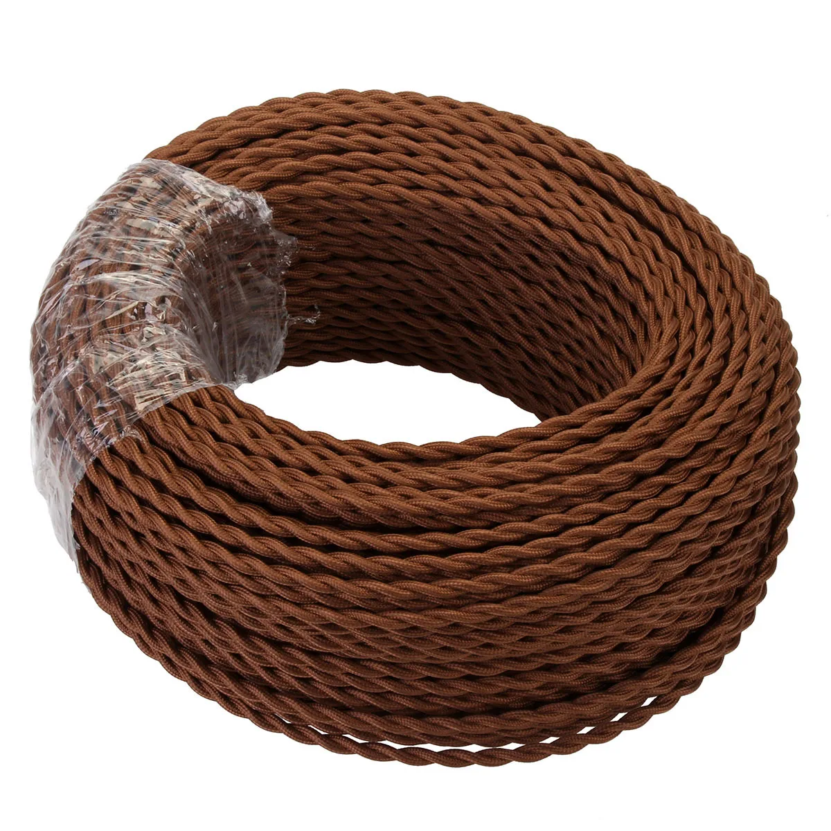 

Coffee 5/10/20 Meters 2 Core Electrical Rope Wire Antique Braided Twisted Fabric Lighting Cable Woven Silk Flexible Wire Cord