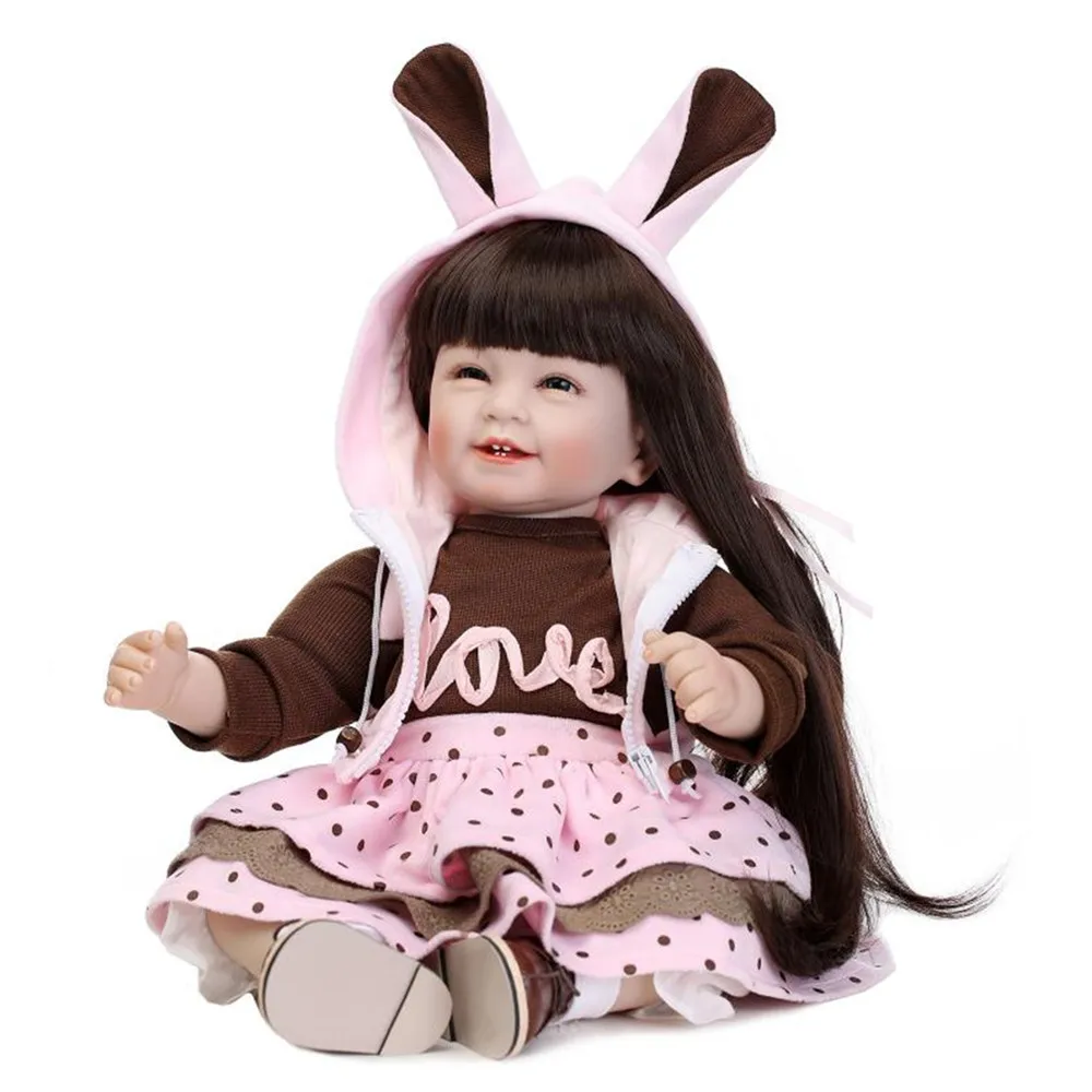 

Fashion New Arrival Siliocne Girls Doll Smile Baby Toys for Children Gift,20 Inch Lovely Princess Doll with Clothes