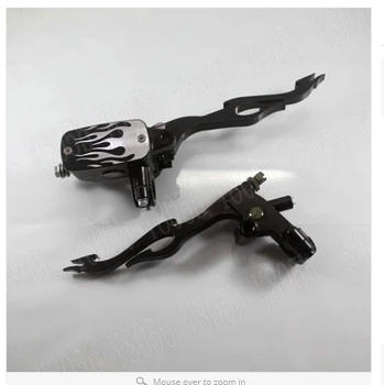 

1" Black Flame Hand Brake Master Cylinder Clutch Lever For Honda Shadow Steed VLX 400 600 1100 DLX VTX1300 1800 Magna VF 250 750