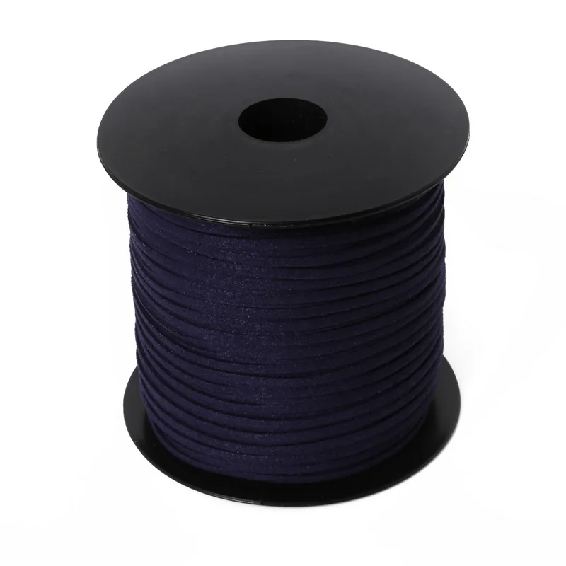 100 метра 3 мм Плетеный плоский искусственный замшевый кожаный шнур веревочная нить для DIY ожерелье браслет ювелирные аксессуары