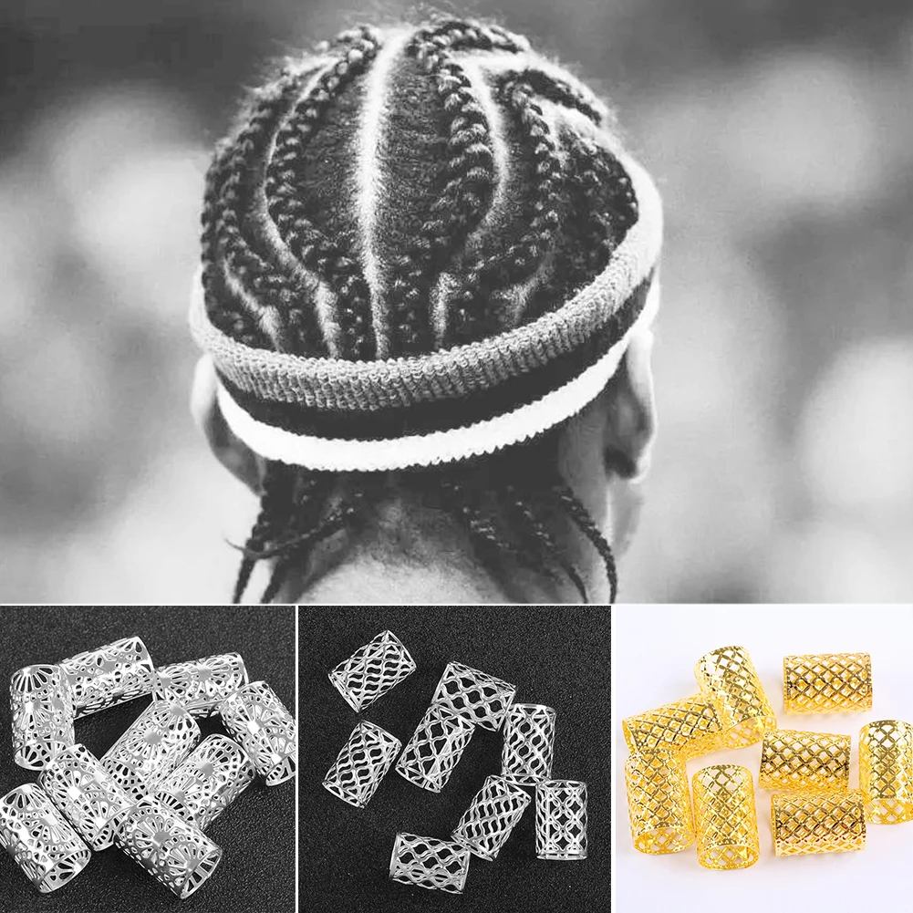 10 шт. мини-аксессуары с бусинами для парика, декоративное кольцо для наращивания волос, регулируемый зажим, коса, дреды, манжеты, пряжка, инструмент