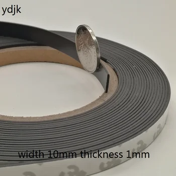 

10 Meter Anisotropic Rubber Magnet 10*1 mm self Adhesive Flexible Magnetic Strip Tape width 10mm thickness 1mm 10mm x 1mm
