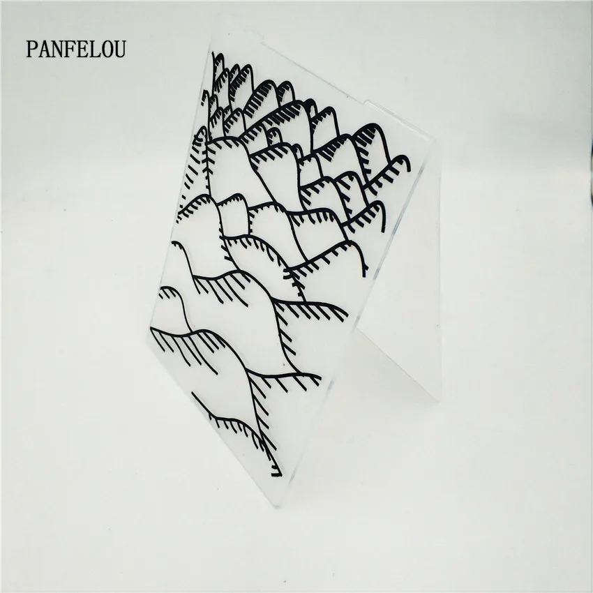 PANFELOU Easter The stream valley Embossing folders Plastic For Scrapbooking DIY Template Fondant Cake Photo Album Card Making | Дом и сад