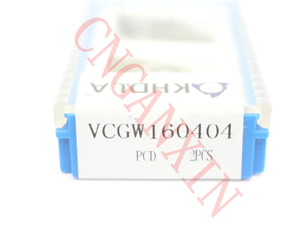 High-precision 2pcs NEW PCD VCGW 160402 PCD Diamond CNC blade insert