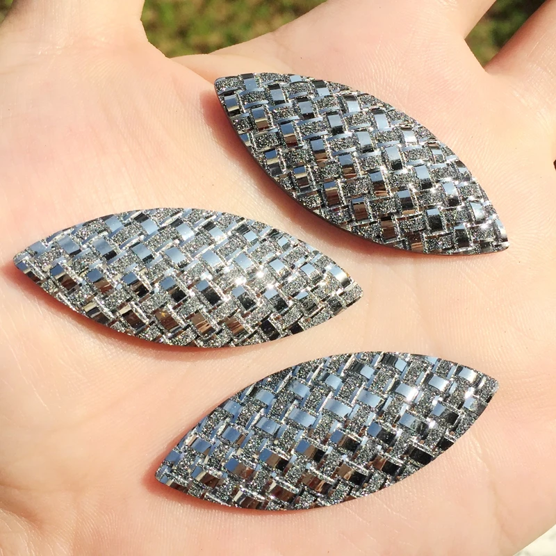 

6PCS AB Resin Horse eye Flatback Rhinestone applique Crystals Strass DIY Wedding Button -E60