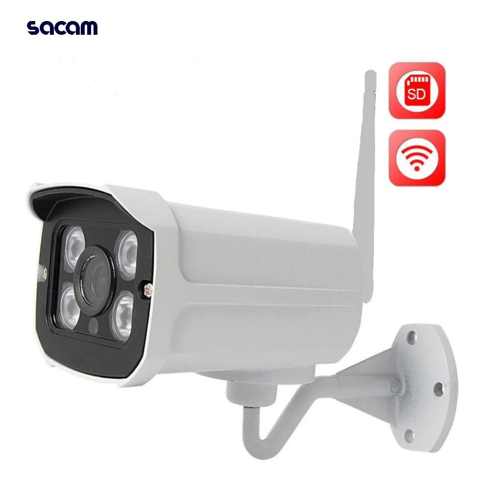 Onvif Wi Fi цилиндрическая ip камера Yoosee 720P беспроводная безопасности со слотом для SD