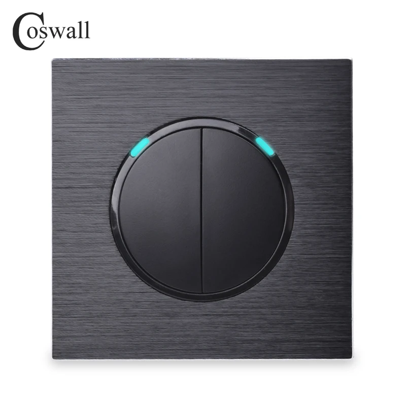 Настенный светильник Coswall 2 Gang 1 Way настенный выключатель с индикатором