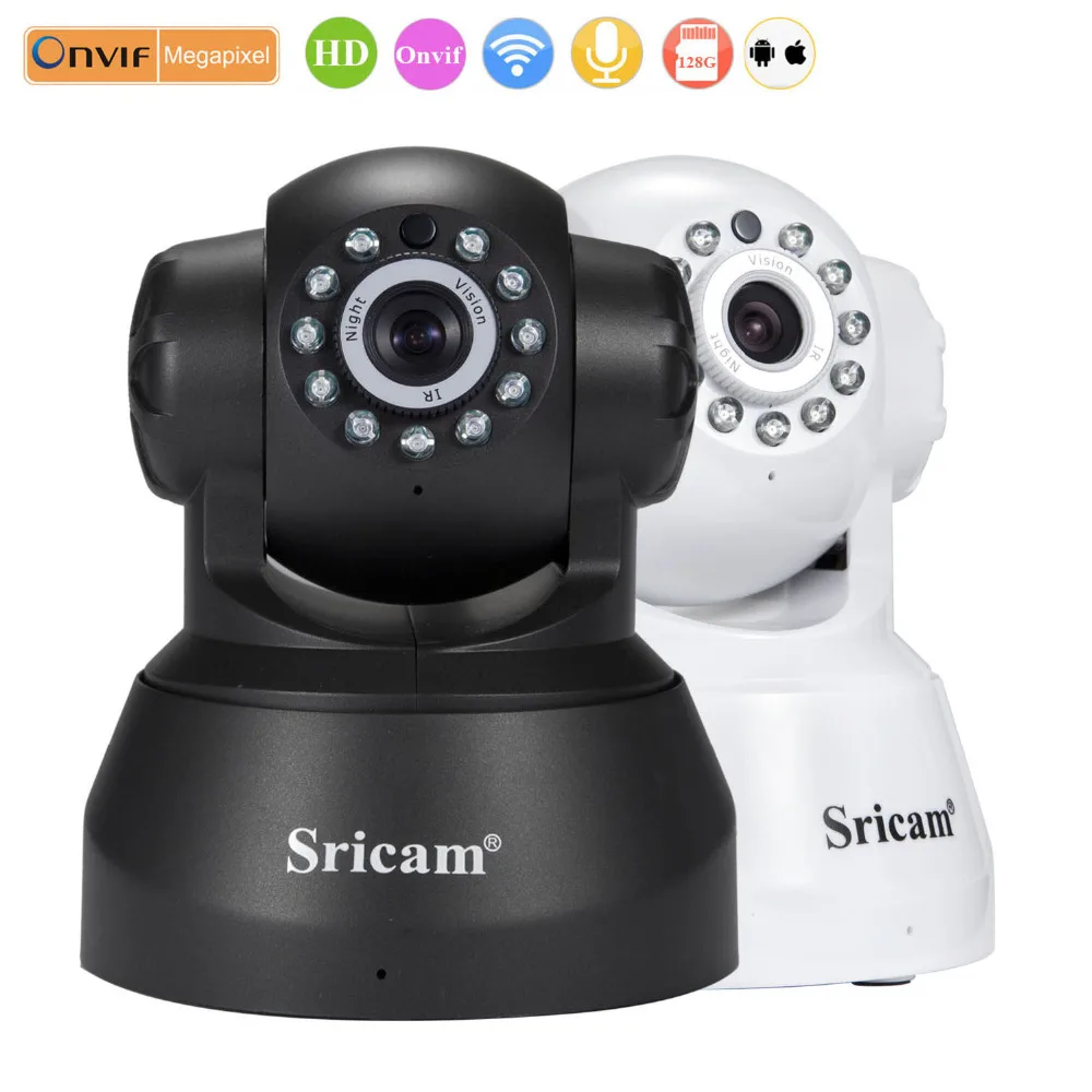 

Sricam SP012 Wireless IP Camera 720P Home Security Surveillance smart Camera Onvif Night Vision Wifi CCTV Camera Two Way Voice