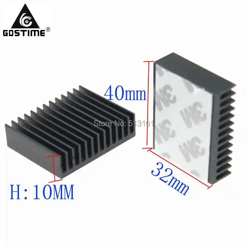 

2 Piece / Lot 40x32x10mm Amplifier Peltier Cooler Heat Sink Aluminum Radiator Heatsink Cooling