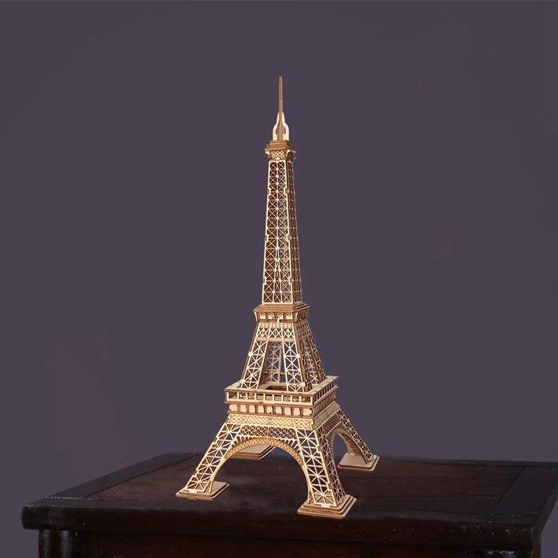 Pares de Madeira Ornamento para Crianças Kits de Construção Robotime Faça Você Mesmo Torre Puzzle Jogo Presente & Miúdo Amigo Modelo Brinquedo Popular Tg501 3d 9 Cheap Quebra-cab.