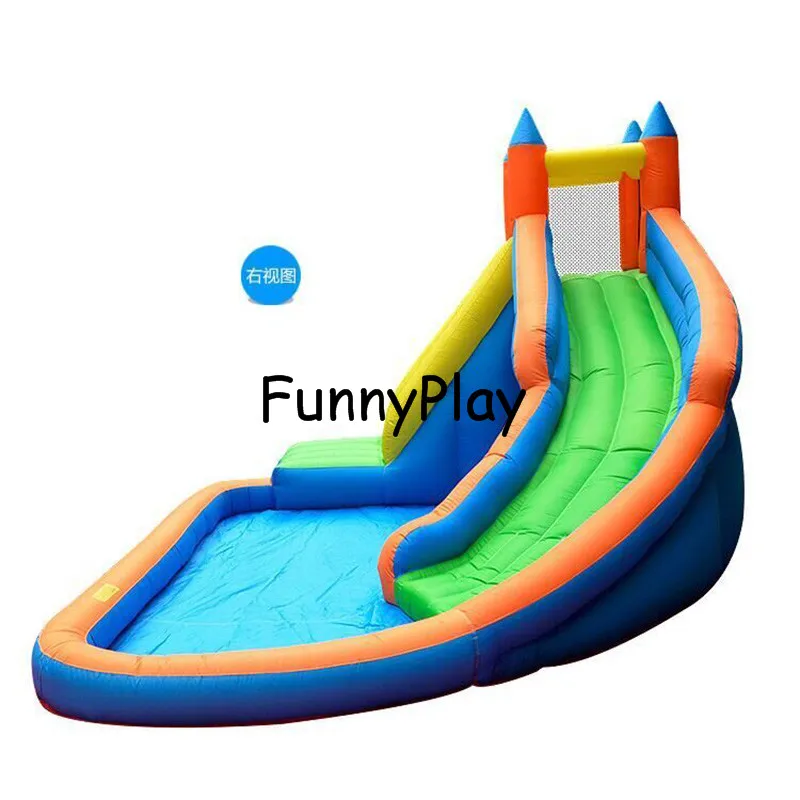 

inflatable mini water slide with pool,Multi-Function 420D nylon oxford inflatable pool slides,inflatable bouncer slide