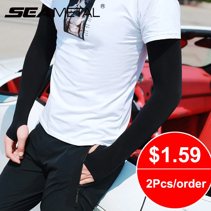 Dual-Use Summer Arm Sleeves Arm Warmers Sun Protection Cover Sunshade Gloves