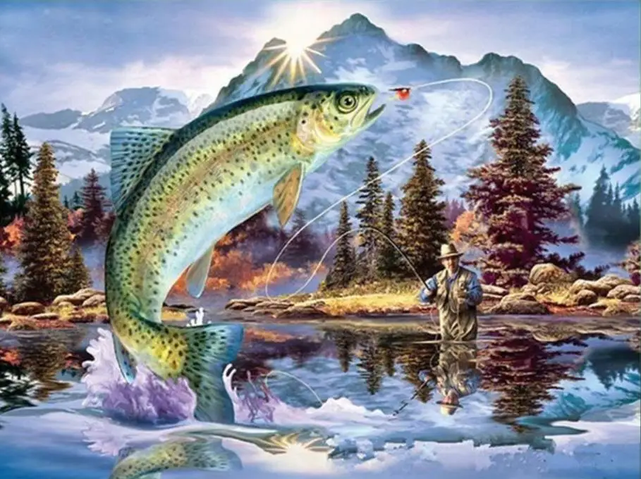 

Diamond Painting Patterns Fish Diamond Embroidery Icons Rhinestones Diamond Mosaic Sets Rhinestones Farmhouse Decor