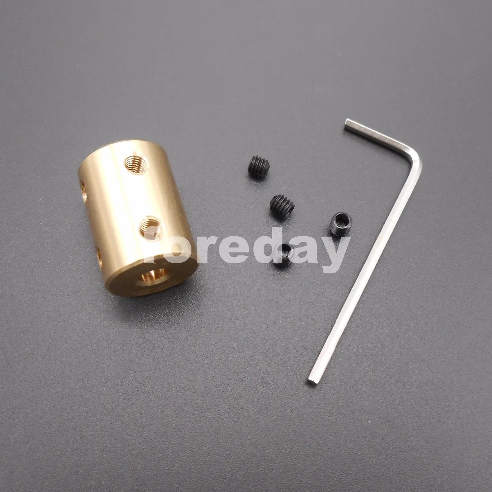 1PC 90 Degree Brass Shaft Motor rigid Coupling Coupler length25mm Dia