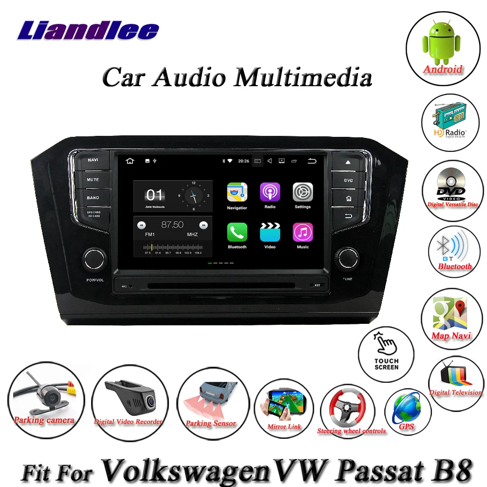 Sale Liandlee Car Android System For Volkswagen B8 PASSAT 2015~2018 Radio CD DVD Player GPS Nav Navigation BT TV Screen Multimedia 2