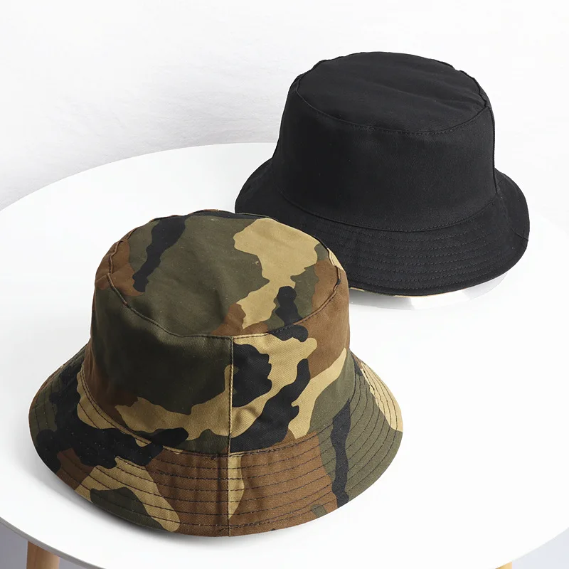Камуфляж Панама, шляпа-Панама для мужчин и женщин двухслойная Двусторонняя шапка Боб хип хоп Gorros рыбалка, рыбак шляпа