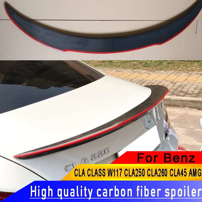 

For Mercedes - Benz CLA 2013-2017 Carbon Fiber Spoiler For CLA CLASS W117 CLA250 CLA260 CLA45 AMG Rear Car Carbon Fiber Spoiler