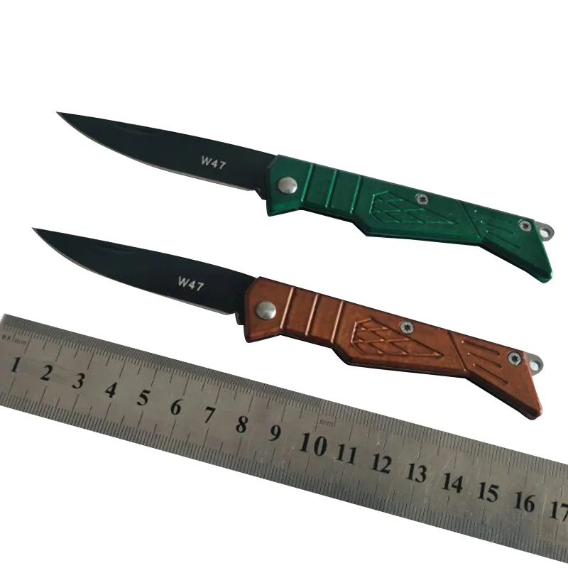 

DUAN FA knife hunting personality outdoor tool knife survival porous titanium black folding knife fruit portable pocket knife