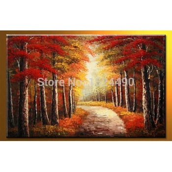 

100% Hand Painted Best Selling High Q. Abstract Mangrove Forest Oil Painting On Canvas Wall Art For Home Decoration 70x140cm