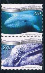 KR0646 Южная Корея 2012 и Мексики lianfa морской китообразных 2 Новый 1005