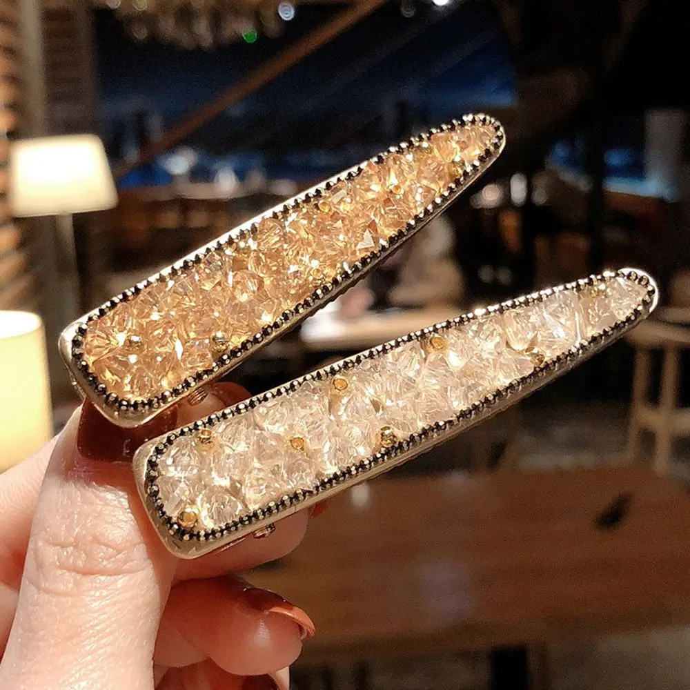 1 pc Women Pearl Shining Hair Clip Gold Hairpin Slide Grips Barrette Hairgrips Hair Accessories Hair Styling Tools dropship
