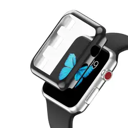 Ashei серии 3 часы Обложка Аксессуары для Apple Watch случае 42/38 мм позолоченный PC Экран протектор полный защитный основа для iwatch