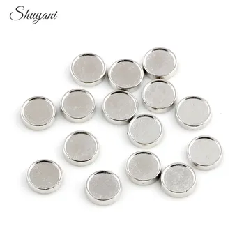 

100PCS!! Wholesale 10*10mm Round Collet Charms Cabochon Stickers Floating Locket Charms for Living Memory Locket Accessories