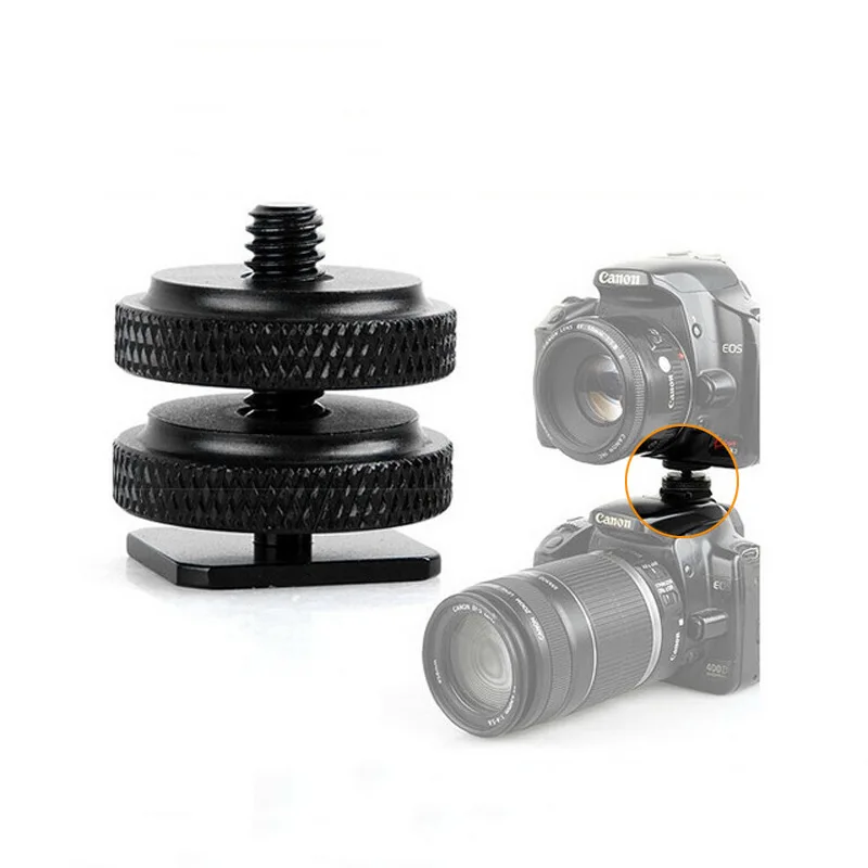 3PCS Double-Layer 1/4 Tripod Screw To Flash Hot Shoe Mount Converter Adapter For DSLR Camera | Электроника