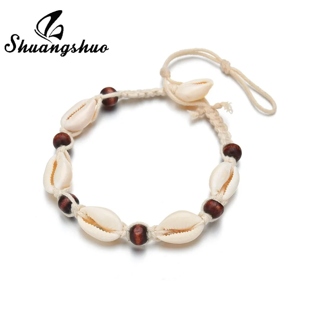 

Shuangshuo Shell Jewelry Bracelet Seashell Charm Bracelets For Women Shell Bangles Bracelets Summer Beach Cowrie Jewelry Gifts