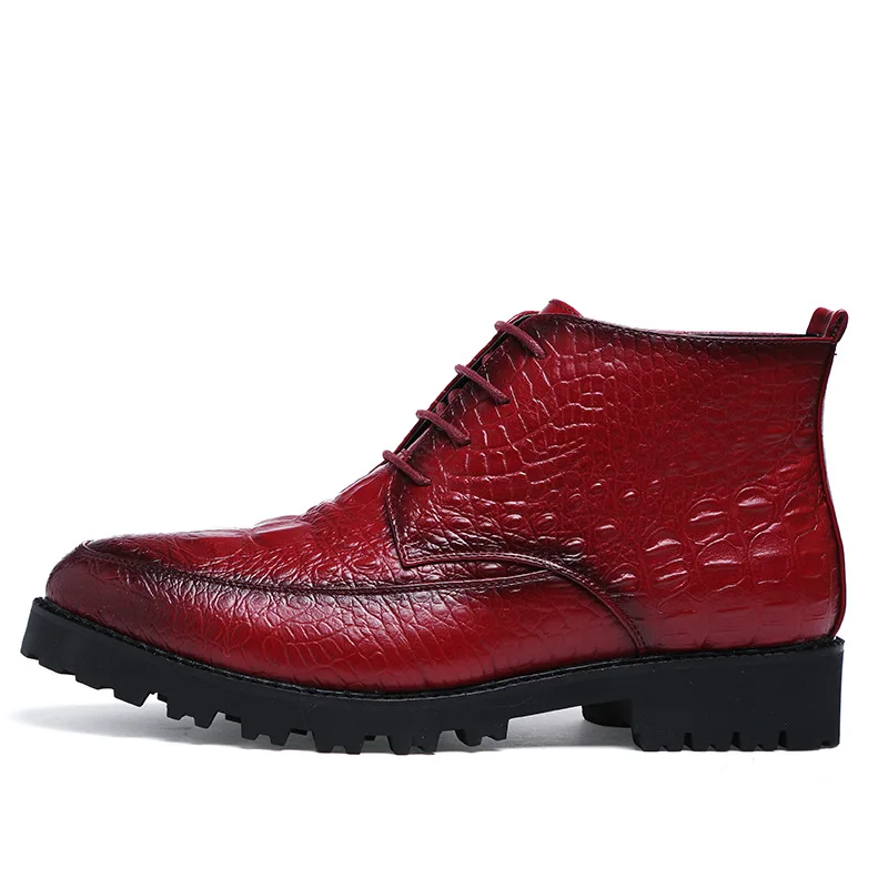 Mermak/мужские ботинки из натуральной кожи; сезон осень-зима; ботильоны; модная обувь на шнуровке; Мужская обувь высокого качества в винтажном стиле; SHO