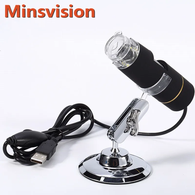 USB цифровой микроскоп камера светодиодный электронный эндоскоп 1000X
