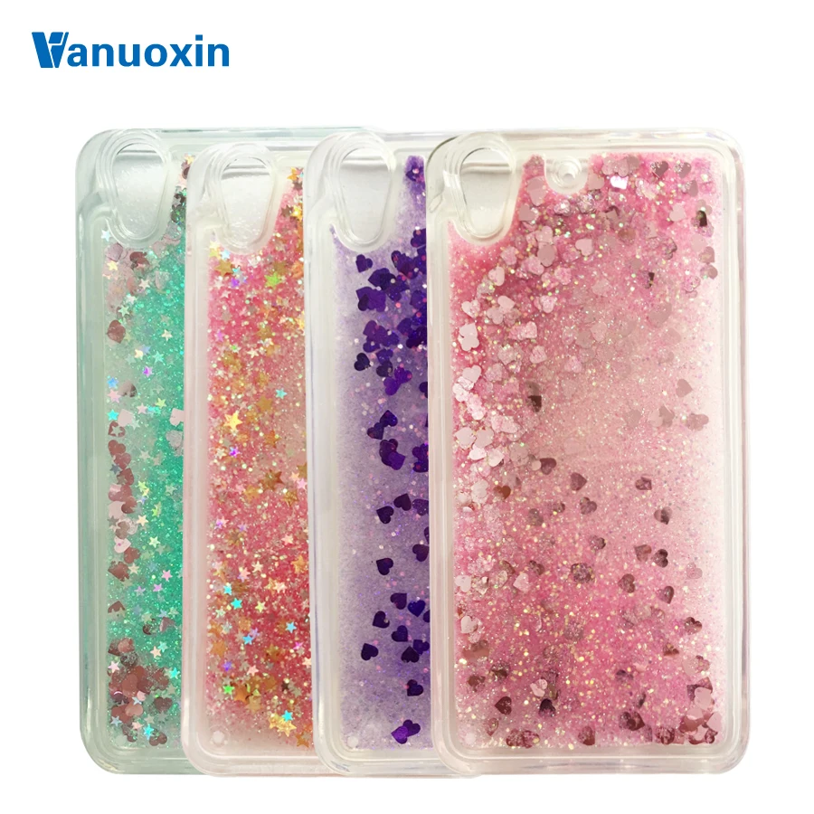 

Vanuoxin For coque Huawei Y6 II case For Fundas Huawei Y6 II Y6 2 case cover Liquid Glitter Dynamic Sand Soft TPU phone cases
