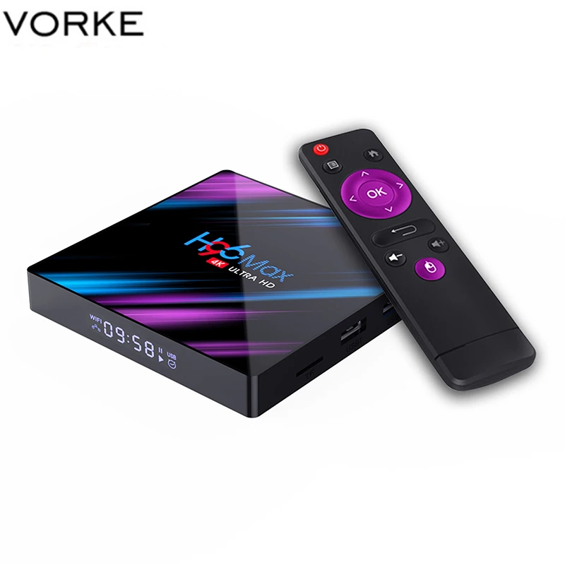 

Vorke Android 9.0 H96 Max 3318 TV Box 2.4G/5G Dual Band Wifi Bluetooth 4.0 with 2G/16G 4G/32G/64G 4K HDR Mini Box