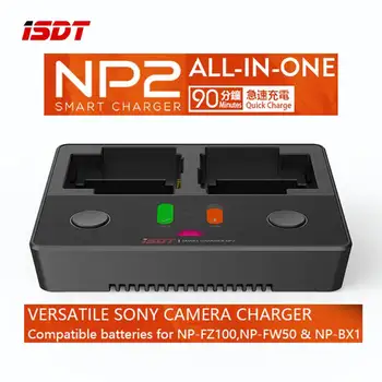 

ISDT NP2 All In one Camera Battery Charger can fit for NP-FZ100 NP-FW50 NP-BX1 Battery For Sony Camera Battery charge