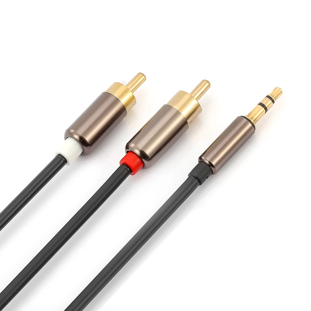 

RCA Cable Audio Cable 2 RCA to 3.5 mm Audio Car Cable RCA Jack Male to Male RCA AUX Cable for Amplifier Phone Headphone Speaker