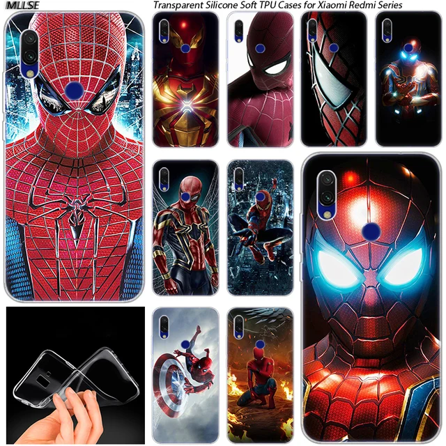US $1.64 The Amazing Spider Man Soft Silicone Case for Xiaomi Redmi K20 7 7A 5 5Plus 6 6A S2 Note 8 7 6 5 Pr