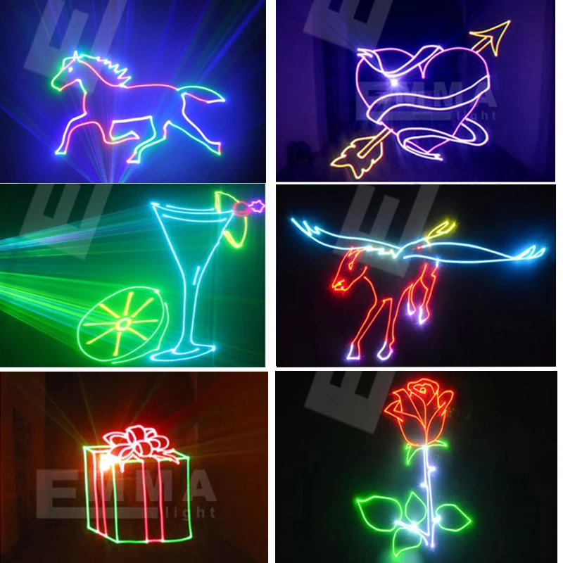 1 5 Вт rgb dmx ILDA DMX sd карта анимация Lazer шоу светильник/Музыка Мода лазерное
