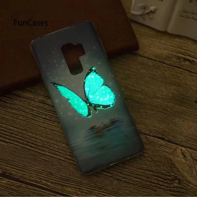Мягкие TPU светящийся чехол для samsung Galaxy S9 S9Plus мультфильм Силиконовые тонкий