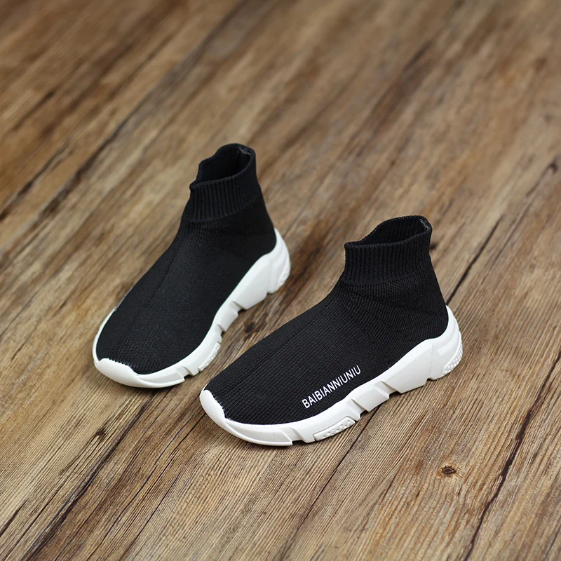 

Popular flykint kids shoes tenis infantil elastic socks shoes for girls boots quality toddler Little running shoes sneakers