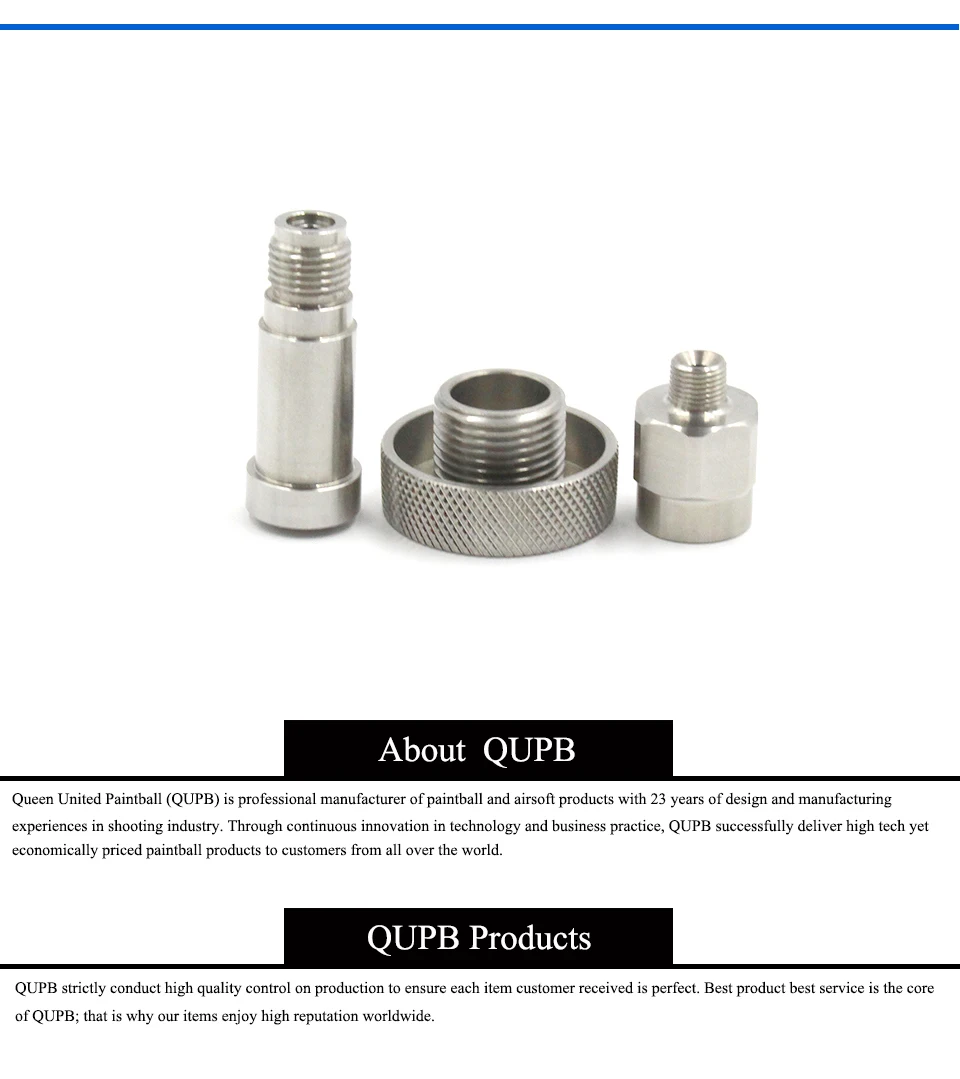Qupb Пейнтбол din станции адаптер с 1/8 дюйма NPT конус plug Нержавеющая сталь wsp001
