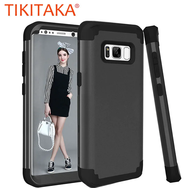 

3 in 1 Shockproof Armor For iPhone 7 6 6s Plus Case 360 Full Body Protective Phone Cases For Samsung Galaxy S8 Plus Screen Film