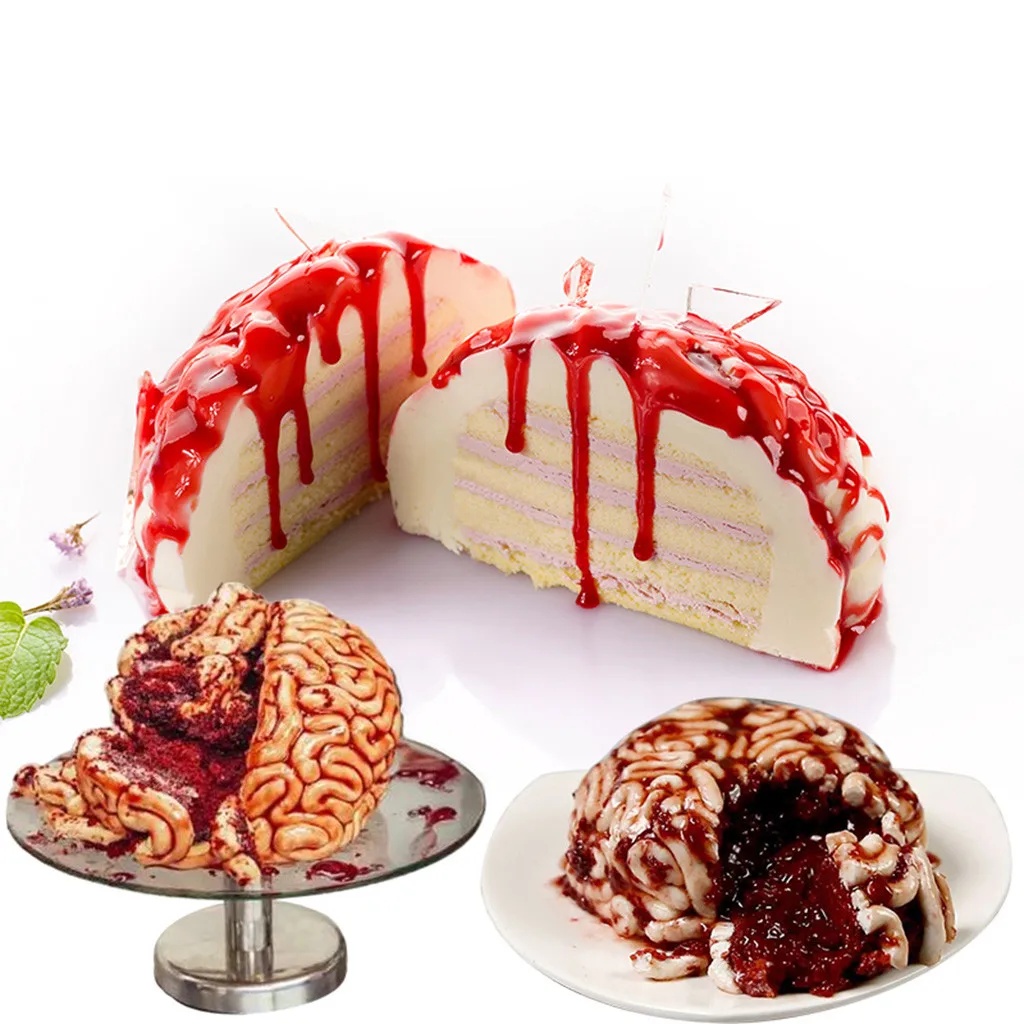 Силиконовая форма для торта 3D в форме мозга Пудинг Форма для выпечки, сделай сам лоток сковорода кухонный инструмент Украшение Тортов инструмент поднос плесень дропшиппинг#15