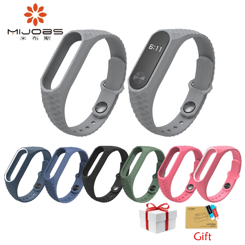 Новые mijobs силиконовые Аврора умный Браслет для Xiaomi Mi band 2 Смарт Замена Интимные