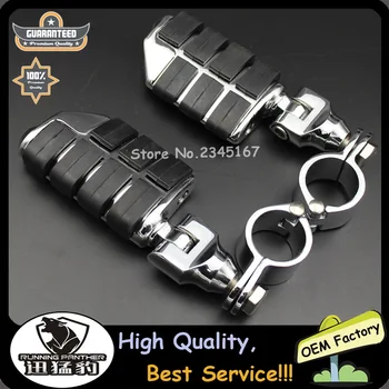

Universal 1-1/4" Motorcycle Chrome Unique Clevis Clamps Mount Foot Pegs for Harley Highway Engine Crash Bar